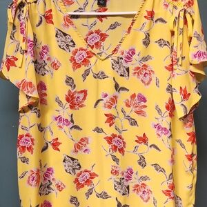Floral Yellow Women's Top